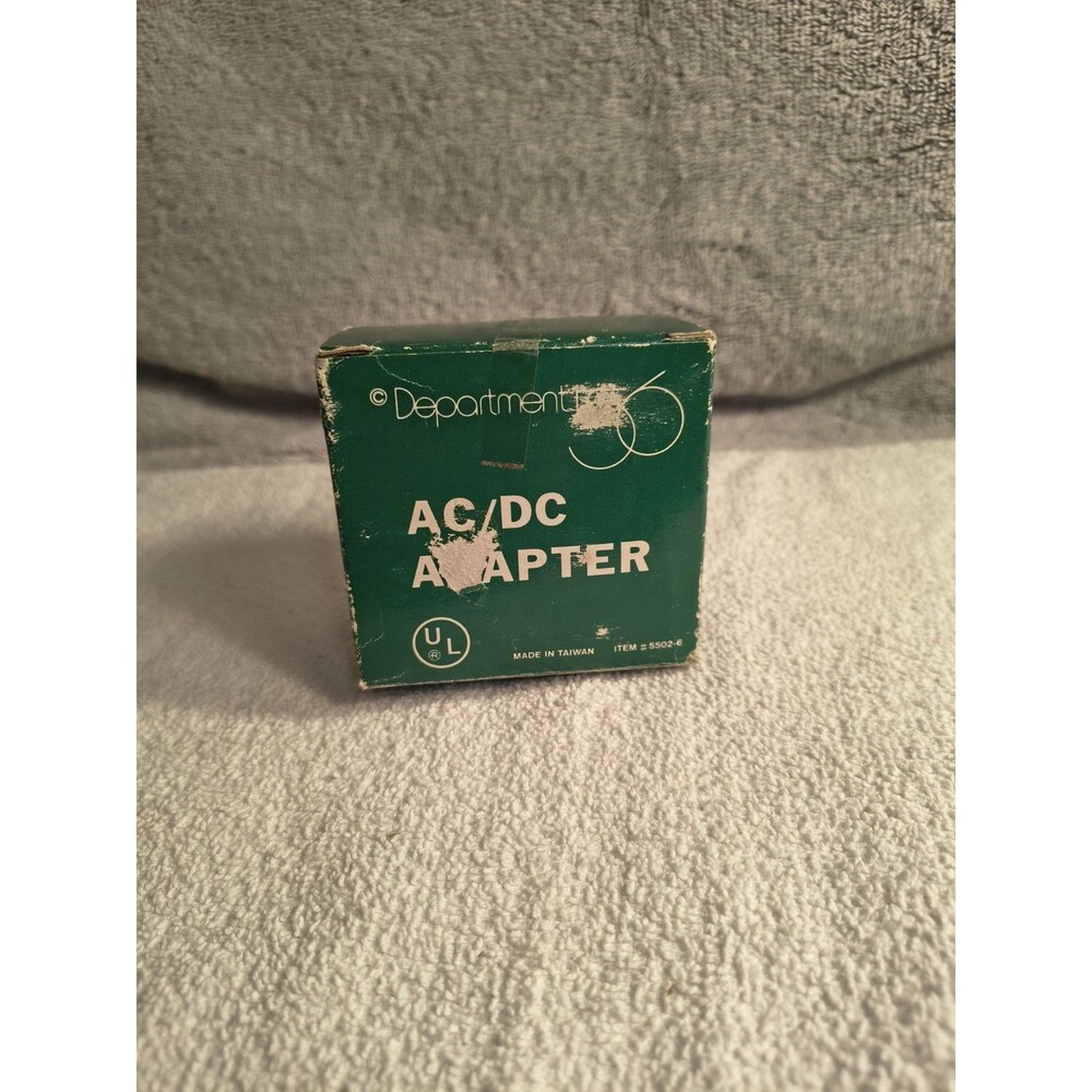 Dept 56 AC/DC Adapter 5502-6 Three Output Jacks Village Accessory Boxed Black